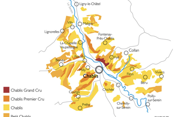 Chablis wine map courtesy of chablis-wines.com